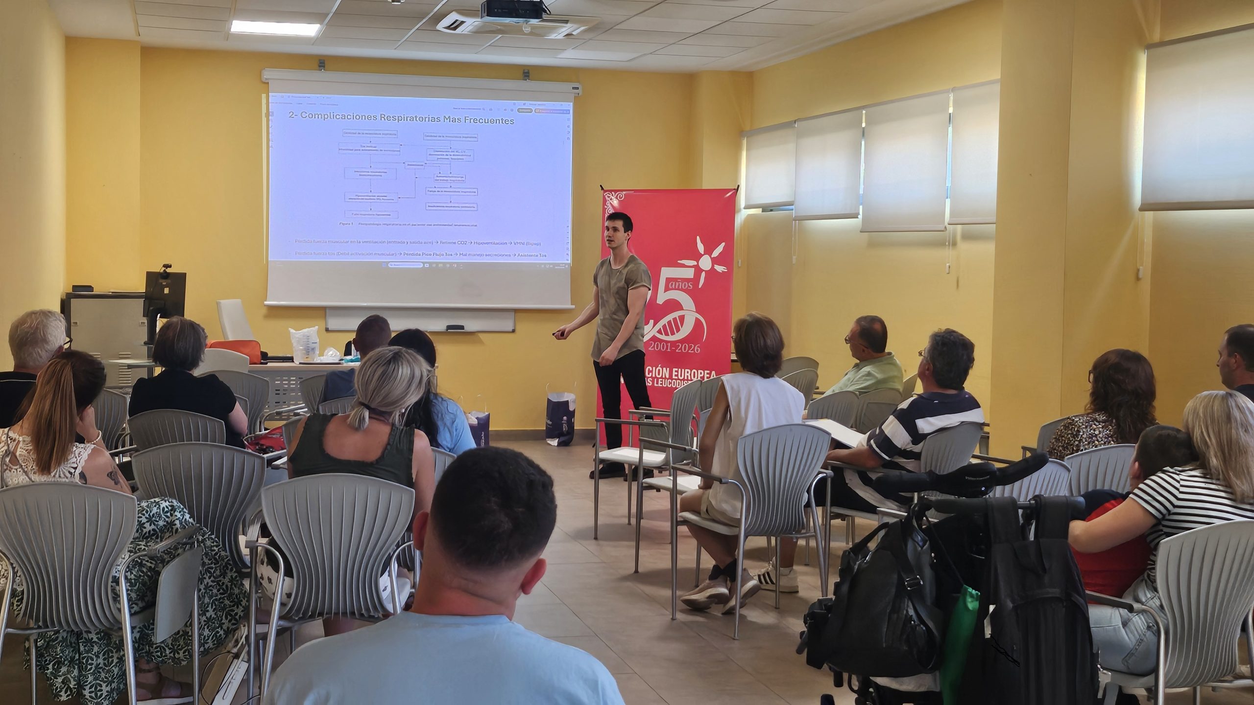 Taller de fisioterapia respiratoria impartido a una asociacion